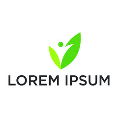 People leaf logo design