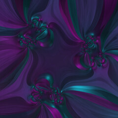 Fantastic fractal illustration. Abstract fractal frame. Digital art. 3D rendering.
