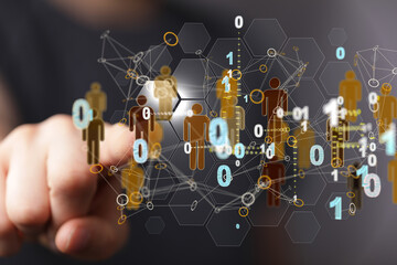 internet net and data digital concept