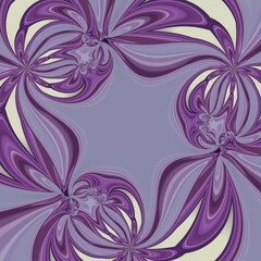 Fantastic fractal illustration. Fractal texture. Abstract frame. Digital art.