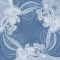 Fantastic fractal illustration. Fractal texture. Abstract frame. Digital art.