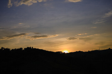 sunset and mountain view khaokho Thailand