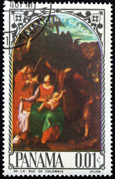 Postage stamp Panama 1966 Coronation of Mary, by Velazquez
