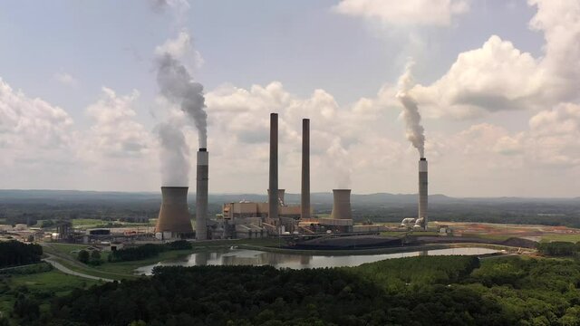 Plant Bowen, coal-fired power station, Georgia Power on Etowah River