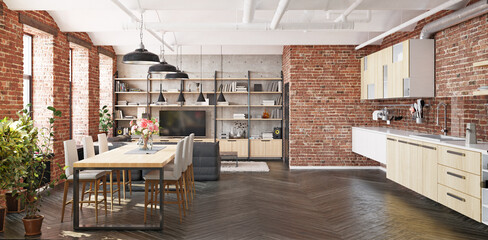 modern kitchen interior