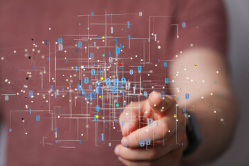Business intelligence analyst dashboard on virtual