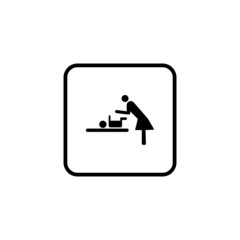 baby changing room sign icon, baby changing room sign symbol