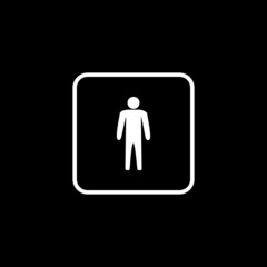 man room  sign icon, man toilet sign icon, man restroom symbol vector