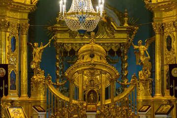 Interior de la Fortaleza de San Pedro y San Pablo en la ciudad de San Petersburgo o Saint Petersburg en el pais de Rusia o Russia