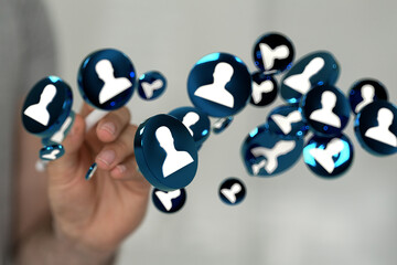 videoconference group of people talking in social network