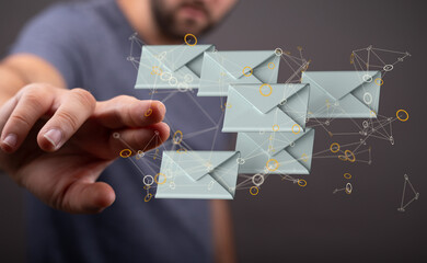 Network Communications with email symbol.