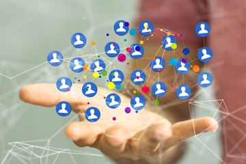 Business and communications group digital