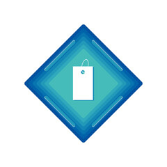 tag price on geometric banner