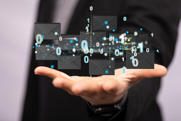 Network Communications with email symbol.