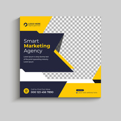 Digital marketing agency social media post, corporate banner, or square banner design.