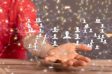 hierarchy connection team group digital