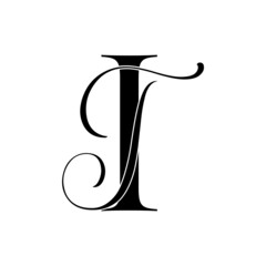 it, ti, monogram logo. Calligraphic signature icon. Wedding Logo Monogram. modern monogram symbol. Couples logo for wedding