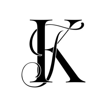 kt, tk, monogram logo. Calligraphic signature icon. Wedding Logo Monogram. modern monogram symbol. Couples logo for wedding