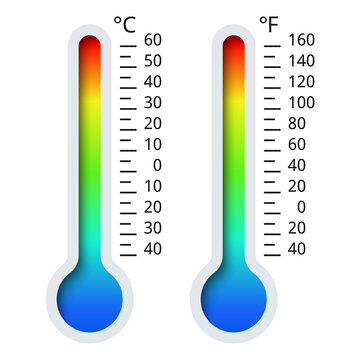 Fahrenheit scale thermometer isolated on a white background. Ambient  temperature minus 14 degrees Stock Photo