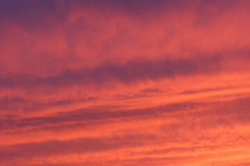 red sky with clouds background