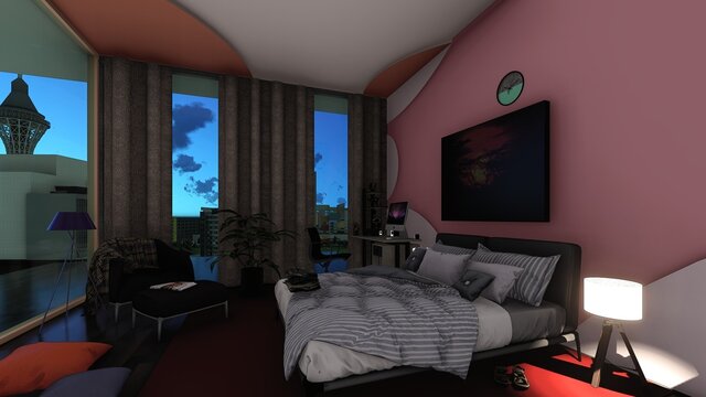 Manga Color Landscape - Anime Background - Manga Cityscape - Lofi Illustration 3d | Tokyo Streets - Japan Bedroom At Night 1