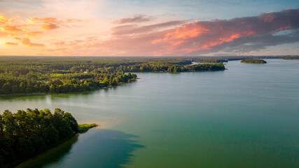 Sunrise at the lake Wdzydze