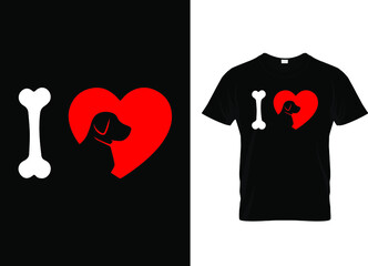 T-shirt design with the concept I love dog. Colorful dog lover t-shirt design. Animal lover t-shirt design.dog father t-shirt design. Typography, t-shirt graphics, print, poster, banner, slogan, flyer