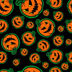 Halloween Seamless Pattern for party, anniversary, birthday. Design for banner, poster, card, invitation and scrapbook