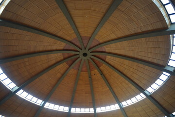 Interior of a modern church in the Algarve region