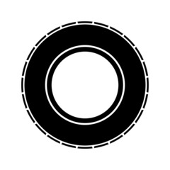 car tire icon on a white background