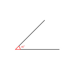 Angles Icons Set on White Background