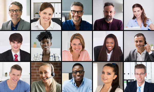 Professional Group Headshot Video Conference