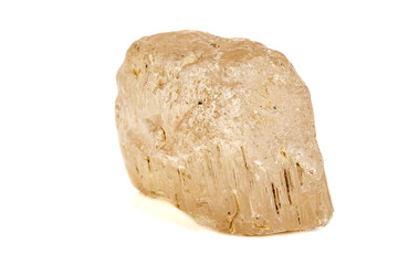 Macro mineral stone Topaz on a white background