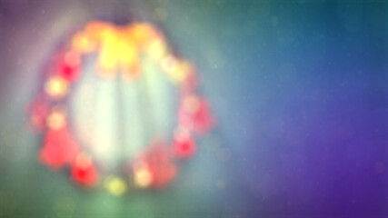 bokeh backdrop of xmas coronet with free place for your text - design abstract 3D rendering