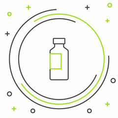 Line Bottle of water icon isolated on white background. Soda aqua drink sign. Colorful outline concept. Vector