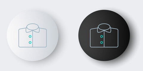 Line T-shirt icon isolated on grey background. Colorful outline concept. Vector