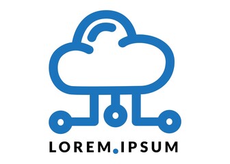 cloud and IT vector flat design illustration