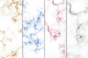 Set of marble texture background