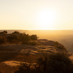 Fototapeta na wymiar sunrise at grand view, canyonlands national park, utah