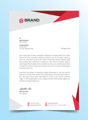 Naklejka na ściany i meble red color corporate creative modern letterhead design template with red and gray color