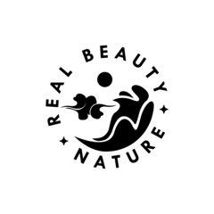 Obraz premium Real beauty nature logo design template