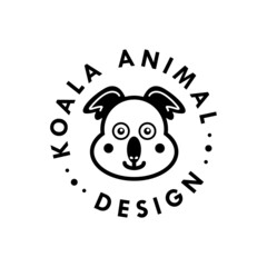 Animal koala logo design template