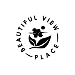 Beautiful view place logo design