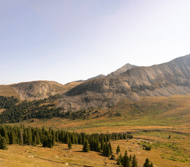 hiking in the mountains of the alpine