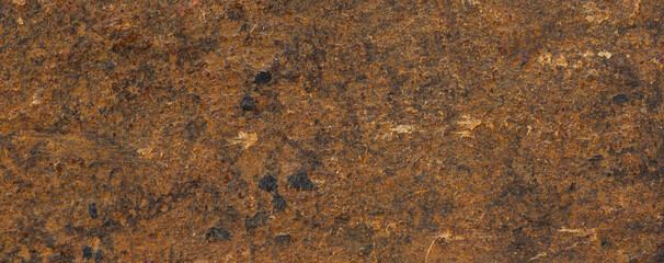Panoramic grunge rusty metal texture, rust and oxidized metal background. Old iron web banner.