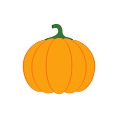 Pumpkin icon. Thanksgiving Day. Flat design.