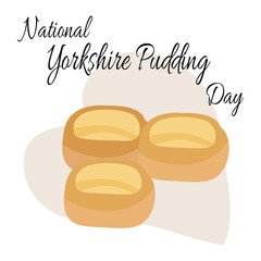 National Yorkshire Pudding Day, idea for poster, banner, flyer or menu decoration