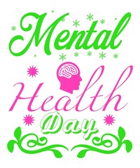 Mental health day SVG design