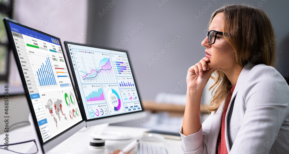 Aufkleber kpi business analytics data dashboard