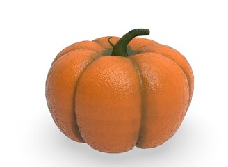 old pumpkin on the background 3d-rendering.